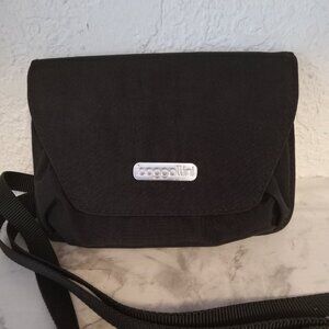 Baggalinni Black Mini Crossbody Nylon Purse.